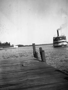 Steamship "Sailor Boy" departing from dock