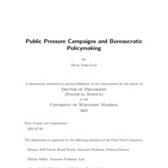 Public Pressure Campaigns and Bureaucratic Policymaking