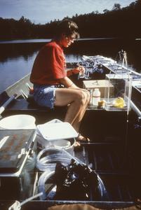 Janet Fisher sampling zooplankton