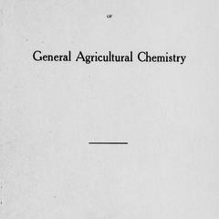 Laboratory manual of general agricultural chemistry