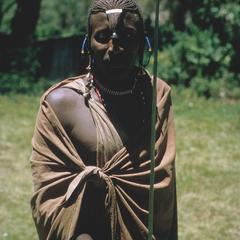Masai Man Dressed as Warrior