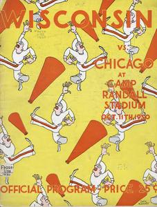 1930 Wisconsin vs. Chicago Football Program