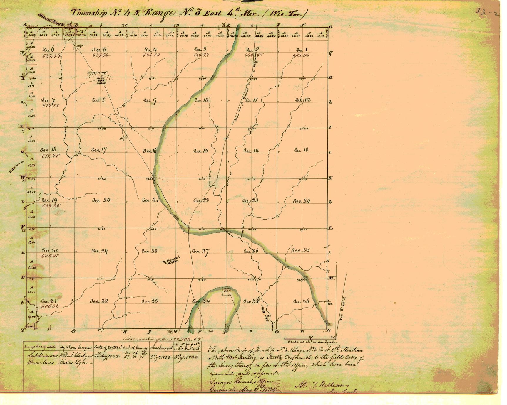 [Public Land Survey System map: Wisconsin Township 04 North, Range 03 East]