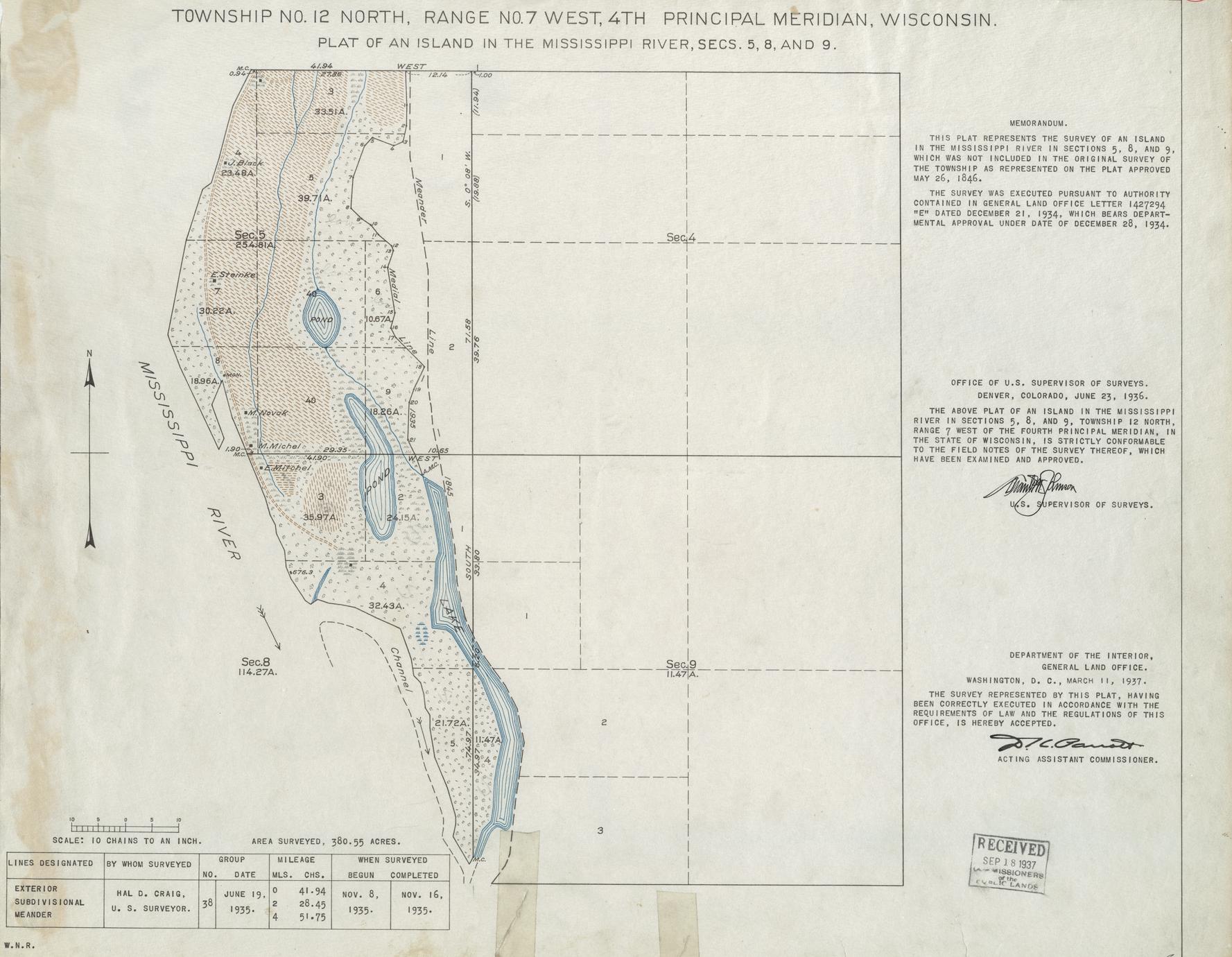 [Public Land Survey System map: Wisconsin Township 12 North, Range 07 West]