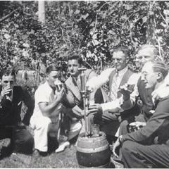 Beer drinkers at the 1937 wedding of Josie LeGrave and Ed Wautlet