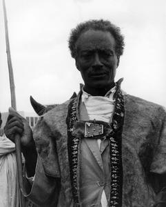 Oromo Man with Spear at Celebration