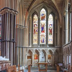 Worcester Cathedral interior Lady Chapel south aisle