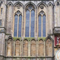 Wells Cathedral exterior northwest transept north end