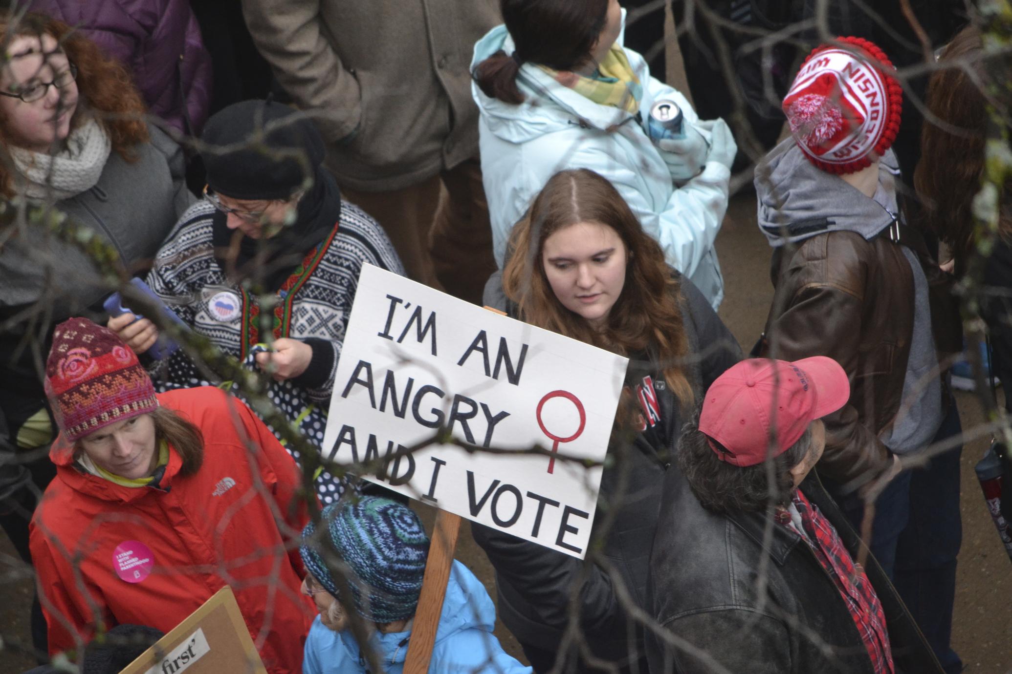 I'm an Angry (Women sign) and I vote