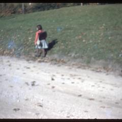 Bavarian girl walking