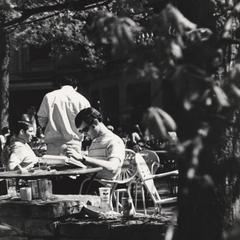 Person studying on Terrace