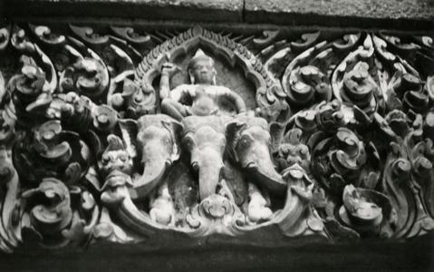Wat Phou complex with lintel carving of Krishna in Champasak Province