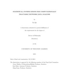Statistical Justifications for Computationally Tractable Network Data Analysis