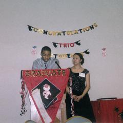 Two students speak at 2004 TRIO Program graduation