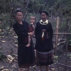 Ethnic Phuan women and baby