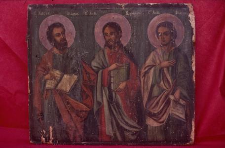 Icon of three saints at the Prophet Elias Skete