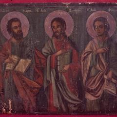Icon of three saints at the Prophet Elias Skete