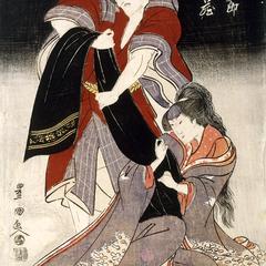 The Actors Iwai Kumesaburo I and Ichikawa Komazo III as Soga no Ninomiya and Izu no Jiro, from an untitled series of double portraits of actors