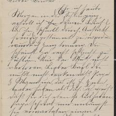 [Letter from Hanna(h) to her brother, Karl, 1885]