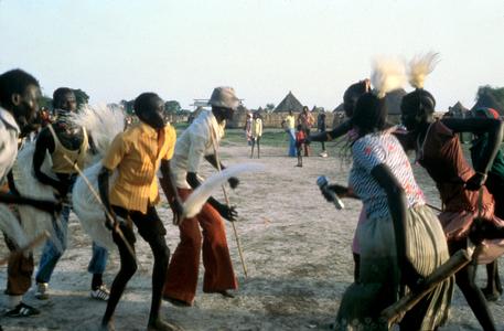 Women and Men Dancing at a Nuer Wedding