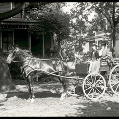 C. E. Remer and wife in carriage