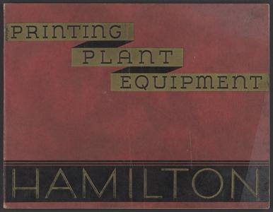 Printing plant equipment  : catalogue no. 20