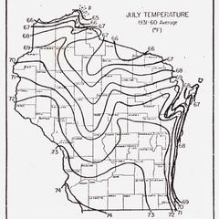July temperature, Wisconsin, 1931-60