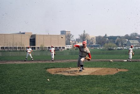 Baseball practice, 1972