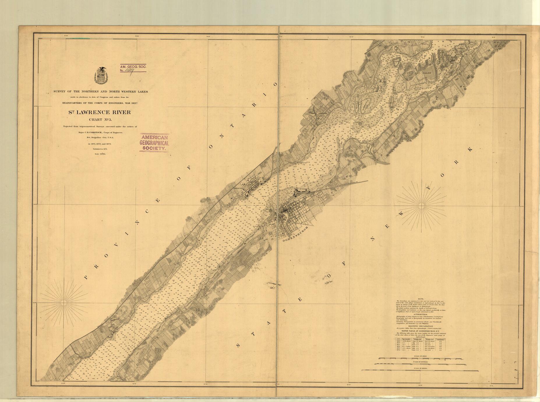 St. Lawrence River chart no. 3