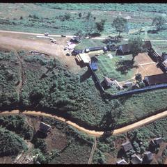 Huayxay : air views--old French fort and landing strip