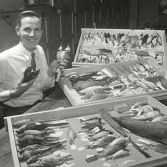 John T. Emlen with specimens