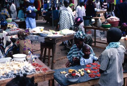 Scene in Village Market near Sapu