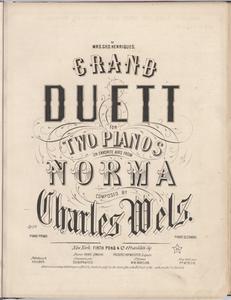 Grand duett for two pianos on favorite airs from Norma