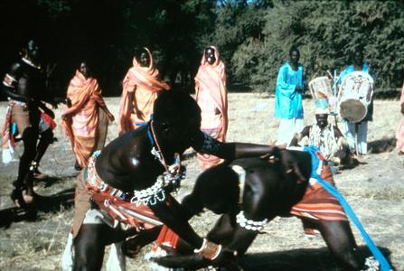 Men Wrestling in the Nuba Mountains