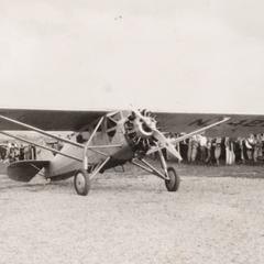 Lindbergh's plane at Pennco Field, Madison