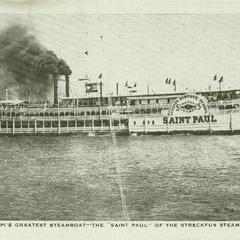 Mississippi's greatest steamboat, the Saint Paul of the Streckfus Steamboat Line