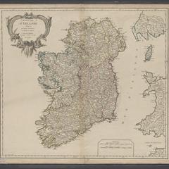 Royaume d'Irlande  : divisé en ses quatre provinces et sub-divisé en countés