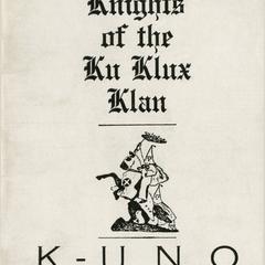 Klarogo White Book : Kloran : Knights of the Ku Klux Klan