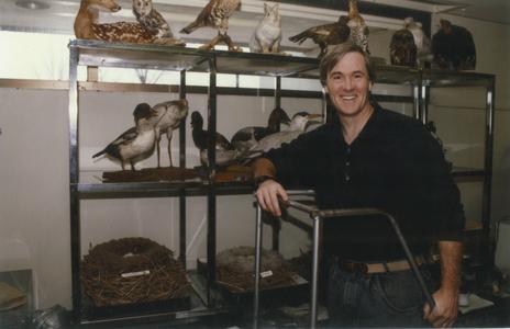 Professor Robert Howe with specimens
