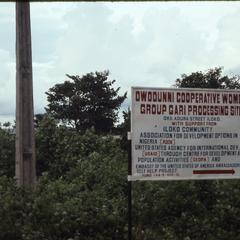 Owodunni Cooperative Women Group sign