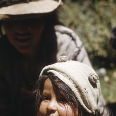 Indian child at camp above Chalhuanca