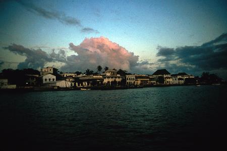 View of the Neighborhood of Funguni on Zanzibar from the Water