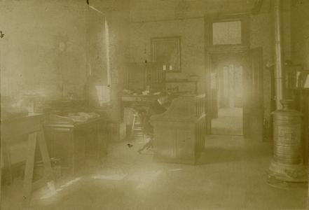 Zalmon G. Simmons' secretary inside his office