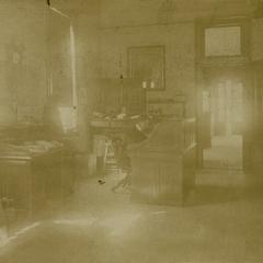 Zalmon G. Simmons' secretary inside his office