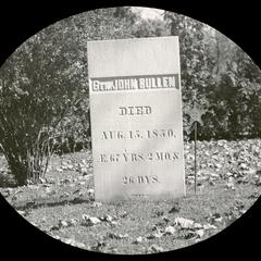 Grave marker of General John Bullen
