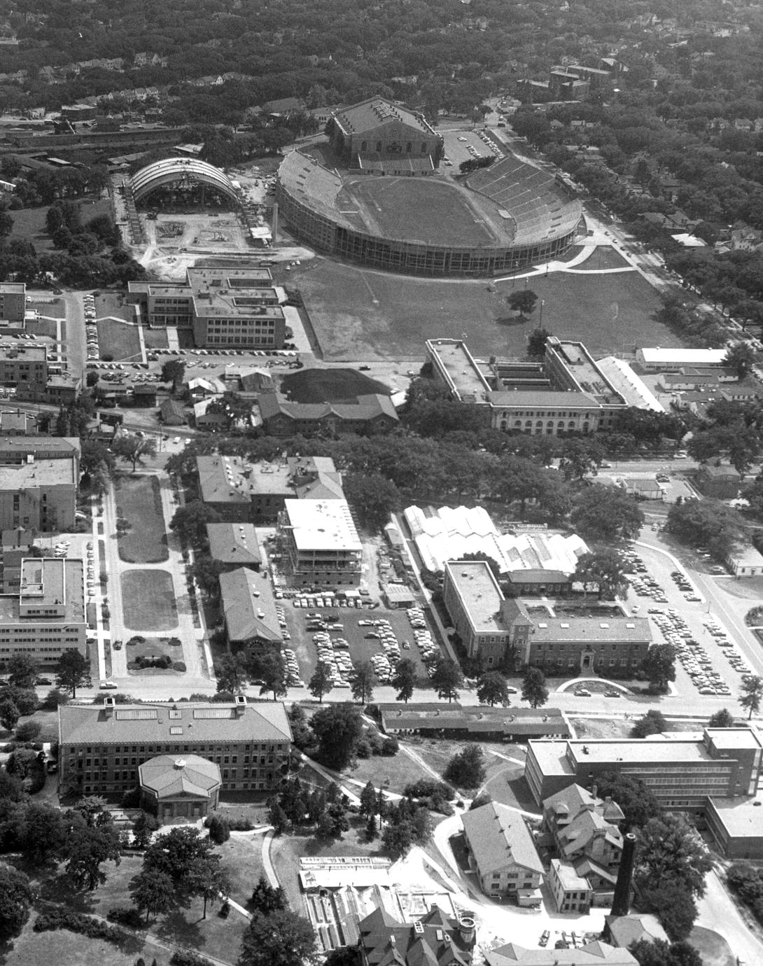 Aerial UWMadison, 1954 UWDC UWMadison Libraries