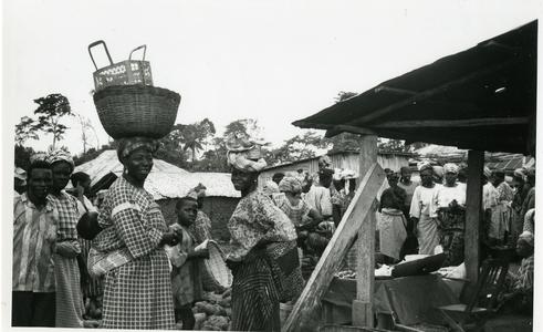 Woman carrying a basket