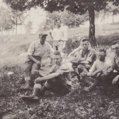 1918 Training camp - eating lunch