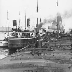 Deck of the Mataafa during salvage operations