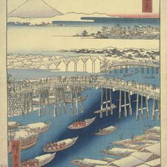 Clear Weather After Snow at Nihon Bridge, no. 1 from the series One-hundred Views of Famous Places in Edo